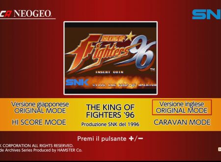 ACA NEOGEO The King of Fighters ’96, uno sguardo in video al titolo dai Nintendo Switch europei