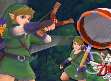 The Legend of Zelda: Skyward Sword HD, screenshots e video mostrano in azione la fionda e il retino nella Foresta di Firone
